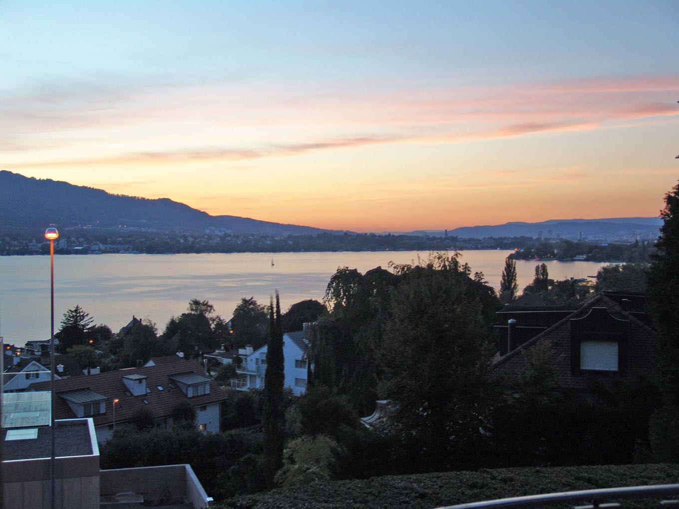 Schöne Abendstimmung aus der Villa